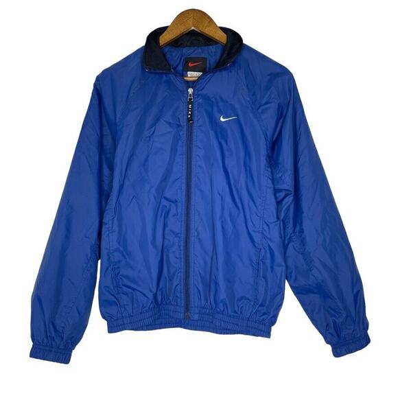 Nike Blue Windbreaker Y2K Full Zip Jacket Size Small 4-6 Women’s - Picture 1 of 11
